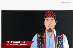 Antara Kalbar tampilkan presenter AI dengan berpakaian adat Dayak