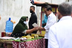Pangdam II dan Danrem Gapu dampingi Presiden Jokowi tinjau pasar Talang Banjar