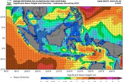 Gelombang tinggi berpotensi terjadi di perairan Indonesia pada 30-31 Mei