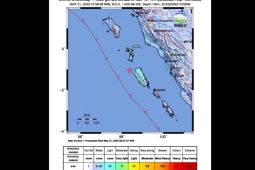 Gempa berkekuatan magnitudo 5,3 melanda wilayah Kepulauan Mentawai