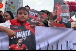 Masyarakat ramai sambut Timnas Indonesia U-22 di Bundaran HI