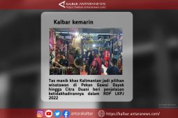 Kalbar kemarin, Tas manik Khas Kalimantan hingga ketidakhadiran Citra Duani dalam RDP LKPJ