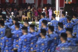 Presiden Joko Widodo pimpin upacara peringatan hari lahir Pancasila di Monas