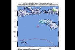 Gempa magnitudo 5,0 guncang wilayah barat daya Kodi Sumba