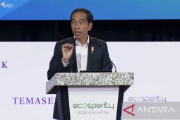 Presiden Joko Widodo tawarkan ke audiens acara di Singapura tinggal di IKN