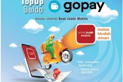 Bank Jambi tambah layanan top up Gopay melalui mobile banking
