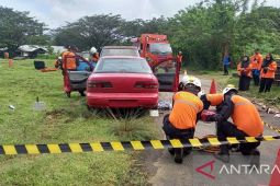 Basarnas Ambon gelar latihan VAR korban kecelakan  lalu lintas