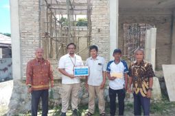 PT Timah Tbk Bantu Pembangunan Kubah Masjid Al-Barkah Sijuk