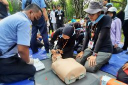Puluhan jurnalis dilatih tangguh hadapi bencana di Ecopark Ancol