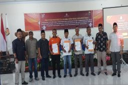 KPU Palas serahkan berkas hasil verifikasi administrasi Bacaleg kepada 15 Parpol