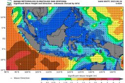 BMKG: Waspada ombak tinggi hingga 4 meter di perairan Indonesia