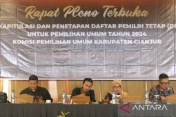 KPU tetapkan DPT Pemilu 2024 di Kabupaten Cianjur sebanyak 1.832.583