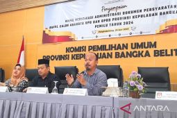 KPU Babel minta partai politik segera perbaiki dokumen bakal calon legislatif