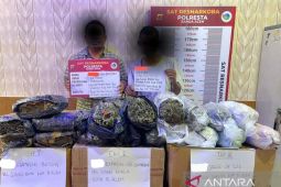 Polresta tangkap dua pengirim 24,6 kg ganja jaringan Aceh-Jakarta