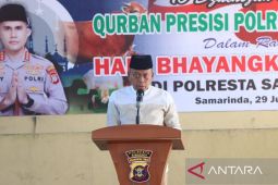 Polresta Samarinda salurkan 34 hewan kurban untuk warga kurang mampu