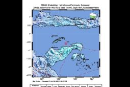 Gempa magnitudo 5,3 mengguncang Teluk Tomini, Sulawesi Tengah