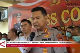 Polresta Bogor Kota tangkap 33 tersangka penyalahgunaan narkoba