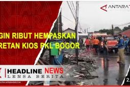 Kios PKL Bogor hancur terhempas angin ribut