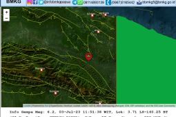 Gempa M5,8 di Keerom Papua tak berpotensi tsunami