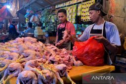 Harga sejumlah kebutuhan pokok di Pasar Induk Rau Serang masih tinggi