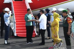 Presiden Jokowi tiba di Bengkulu untuk resmikan tol Tol Bengkulu-Taba Penanjung
