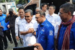 Ahmad Muzani  bertemu Teuku Riefky di kantor DPP Partai Demokrat