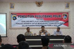 Puslitbang Polri tinjau mutu alat komunikasi Polres Bangka Tengah