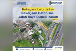 Proyek betonisasi Raya Dupak Surabaya, PT JTT lakukan rekayasa lalu lintas