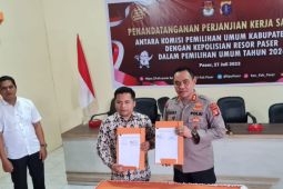 KPU-Polres Paser tandatangani kerjasama terkait pelaksanaan pemilu