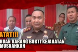 Kejari Kabupaten Bekasi musnahkan ribuan barang bukti kejahatan