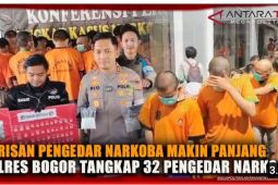 Polres Bogor tangkap 32 pengedar narkoba, termasuk seorang ibu