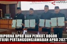 Tok! Paripurna DPRD Kota Bogor dan Pemkot setujui Pertanggungjawaban Pelaksanaan APBD 2022