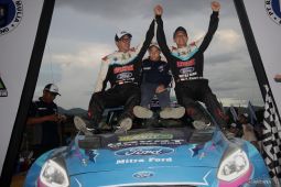 Pereli asal Kalsel Rihans Vareza juara satu Kejurnas "South Borneo Rally" 2023
