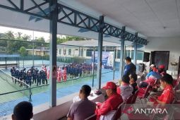 Tenis Porprov - Bangka Barat taklukkan Beltim pada penyisihan beregu putra