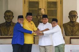 Survei: Publik tak percaya Jokowi "cawe-cawe" deklarasi Golkar-PAN