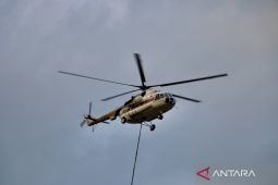 Empat helikopter "bom" enam titik karhutla di Kalsel