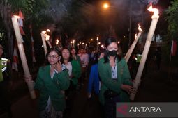Kirab obor dan penyuluhan narkoba hiasi suasana HUT RI di Bali