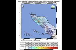 BMKG: Gempa magnitudo 5,2 di Aceh tak berpotensi tsunami