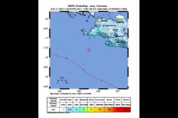 Wilayah barat daya Muara Binuangeun Banten diguncang gempa M=5,7