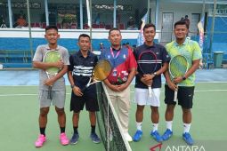 Ganda putra Bangka Barat persembahkan emas ketiga cabor tenis Porprov VI Babel