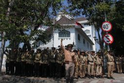 Komunitas pemerhati sejarah gelar teatrikal di Gedung Polisi Istimewa