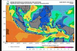 Masyarakat pesisir diimbau waspada gelombang tinggi hingga empat meter pada 21-22 Agustus