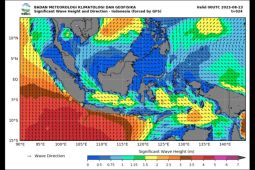 Waspada gelombang tinggi pada 23-24 Agustus 2023