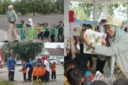 Bangka Tengah tingkatkan kreativitas anak melalui teknik "ecoprint"