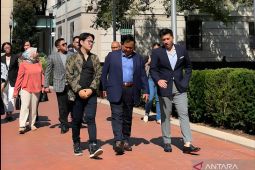 Prabowo temui mahasiswa Indonesia di Universitas Columbia