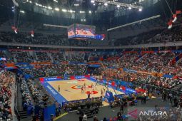 Shin Tae-yong dan Indra Sjafri nonton Piala Dunia FIBA 2023