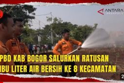 BPBD Kabupaten Bogor salurkan ratusan ribu liter air bersih