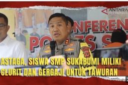 Polres Sukabumi tangkap dua siswa SMP pemilik celurit dan gergaji