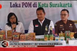 Loka POM Solo musnahkan 571 obat berbahaya senilai Rp336 juta