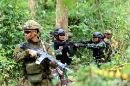 Latihan bersama perang hutan Selogiri